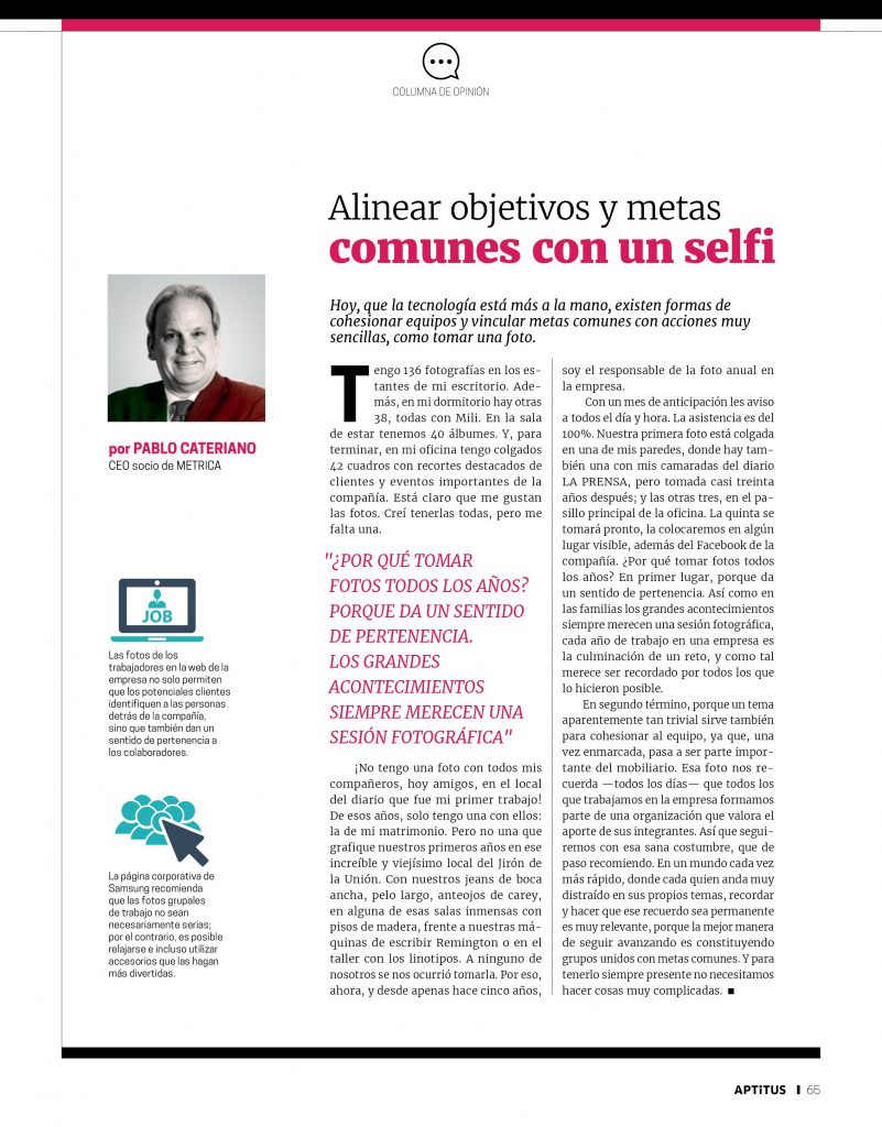 Alinear objetivos y metas comunes con un selfie - Métrica - Agencia ...